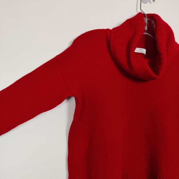 H Halston Women's Sweater Size S Red Extra Fine Merino Wool Knitwear Warm Winter - Picture 5 of 9